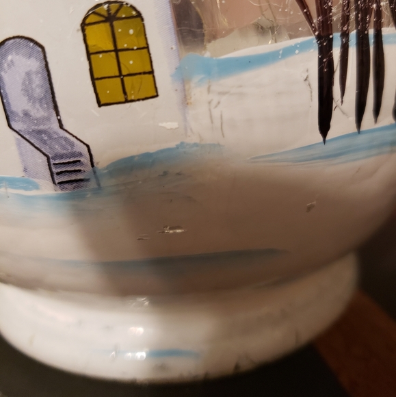 Painted Crushed Glass Christmas Candle Holder or Vase - Picture 11 of 11